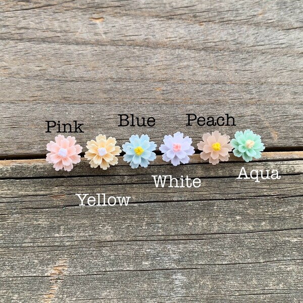 Flower Earrings - Stud Flower Earrings - Dainty Earrings - Modest Earrings