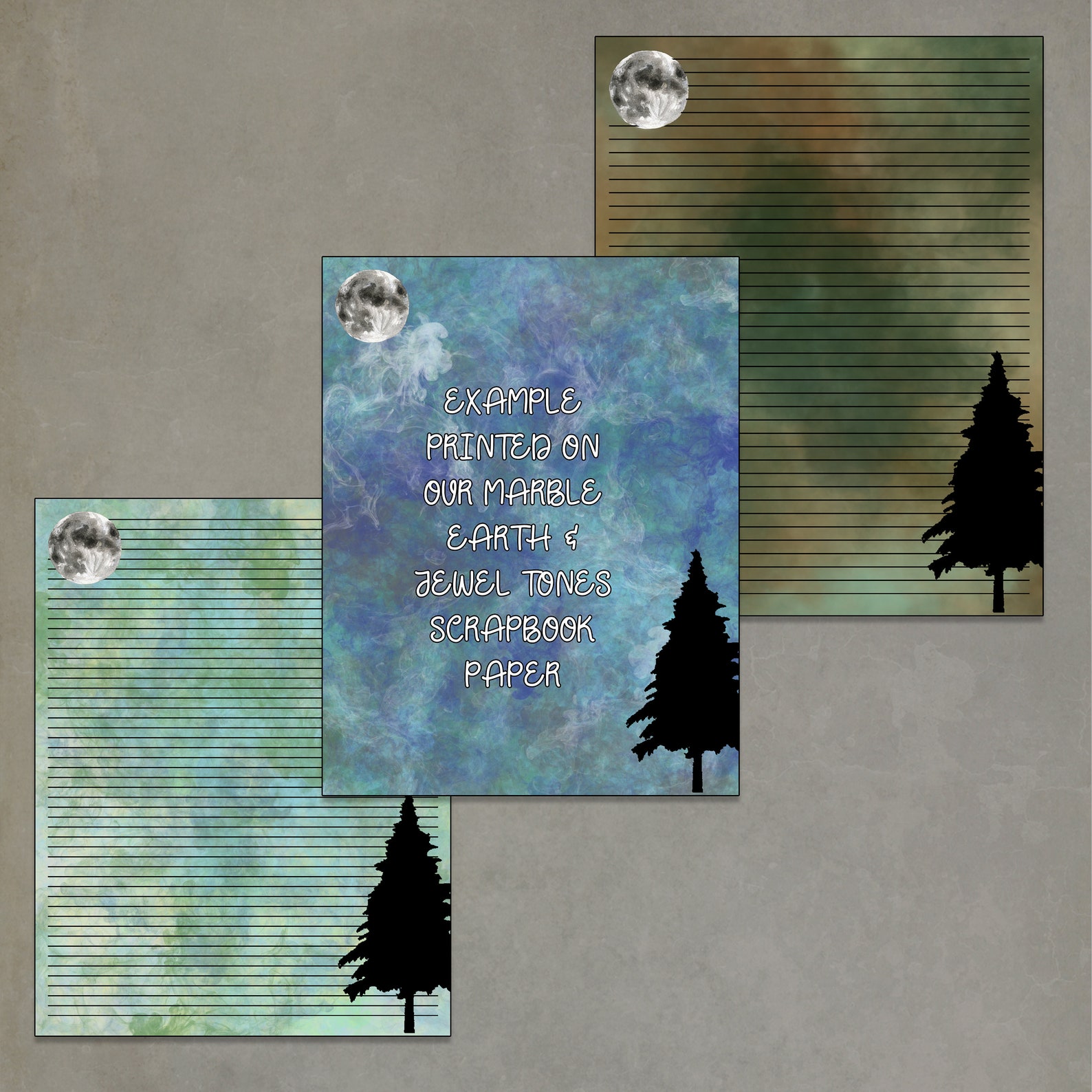 Moon Printable Lined Paper Pages for Book of Shadows BOS - Etsy