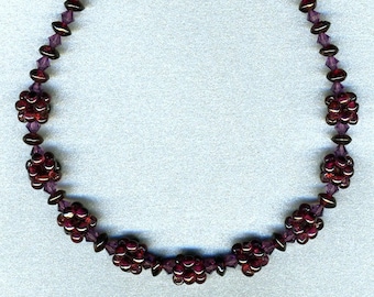 garnet berry beaded choker-jewelry