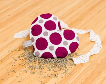 Lavender sachet heart cotton Valentine handmade