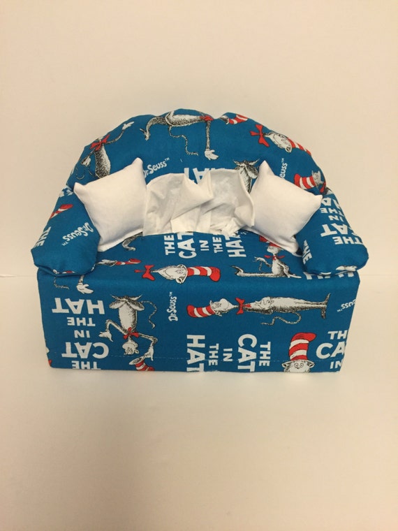 Sofa Couch Tissue Box Cover Cat In The Hat Etsy