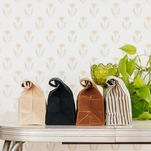 Lunch Bag // The Original Waxed Canvas Lunch Bag // Brown Bag image 1