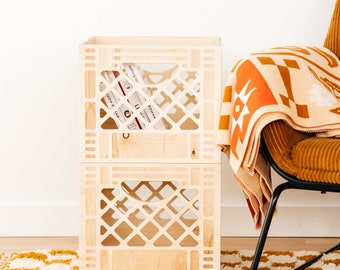 Wooden Milk Crate // Vintage Inspired Milk Crate // Replica Milk Crate