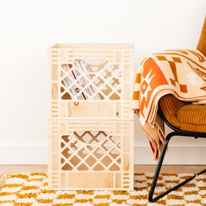 Wooden Milk Crate // Vintage Inspired Milk Crate // Replica Milk Crate