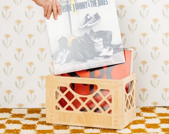 Standard Browser Wooden Milk Crate // Vintage Inspired Milk Crate // Replica Milk Crate