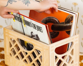 Standard Browser Wooden Milk Crate // Vintage Inspired Milk Crate // Replica Milk Crate