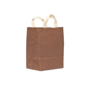 Market Bag // The Original Waxed Canvas Market Bag // Farmers Market Bag in Brown // Brown Bag image 3