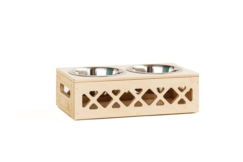 Small Pet Bowl // Apple Crate // Milk Crate Dog Dish // Food Storage for Pets // Cat Feeder image 3