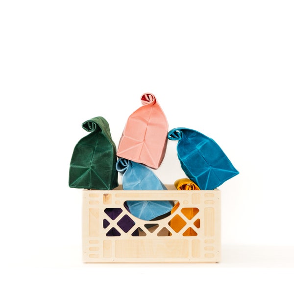 Lunchtas//de originele lunchtas van gewaxt canvas//kleurrijke lunchtassen//bruine tas