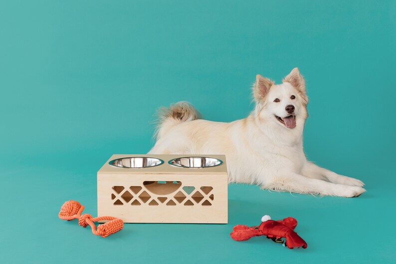 Medium Pet Bowl // Apple Crate // Milk Crate Dog Dish // Food Storage for Pets // Cat Feeder image 1