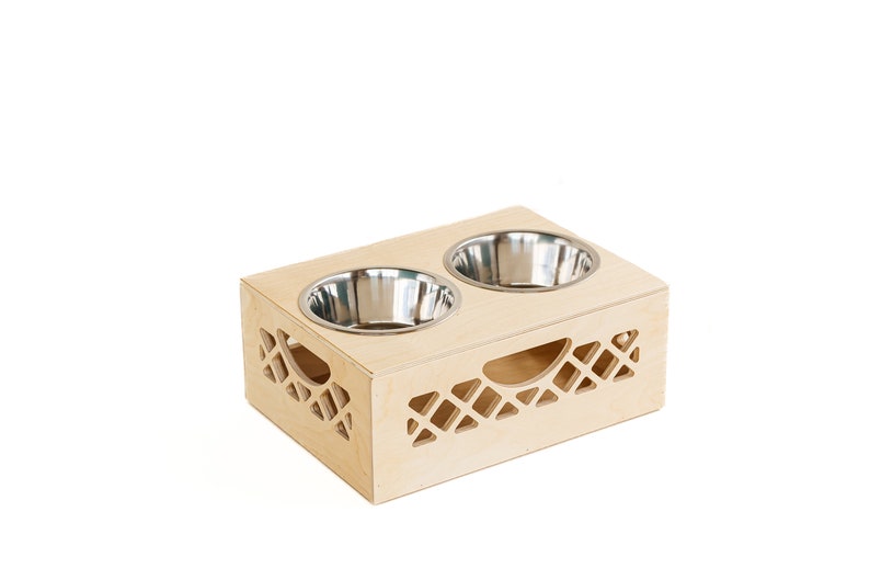 Medium Pet Bowl // Apple Crate // Milk Crate Dog Dish // Food Storage for Pets // Cat Feeder image 6