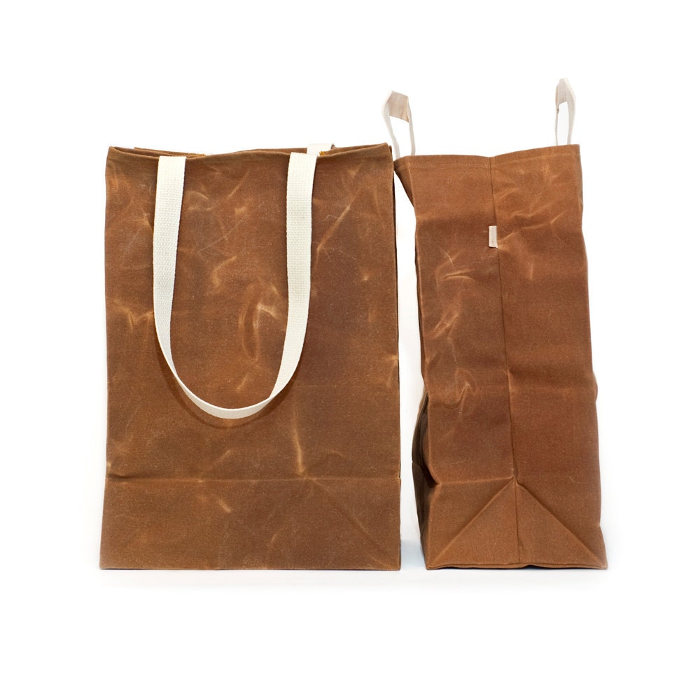 Grocery Bag // the Original Waxed Canvas Grocery Bag // Etsy