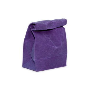 Lunch Bag // The Original Waxed Canvas Lunch Bag // Colorful Lunch Bags // Brown Bag Violet