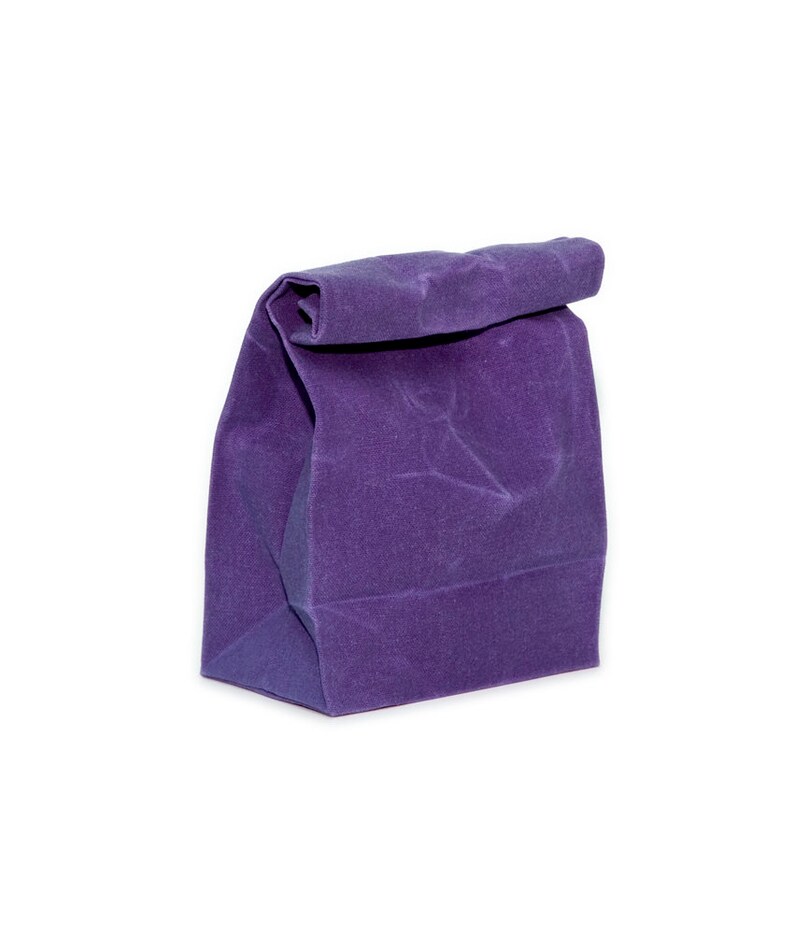 Lunch Bag // The Original Waxed Canvas Lunch Bag // Colorful Lunch Bags // Brown Bag Violet