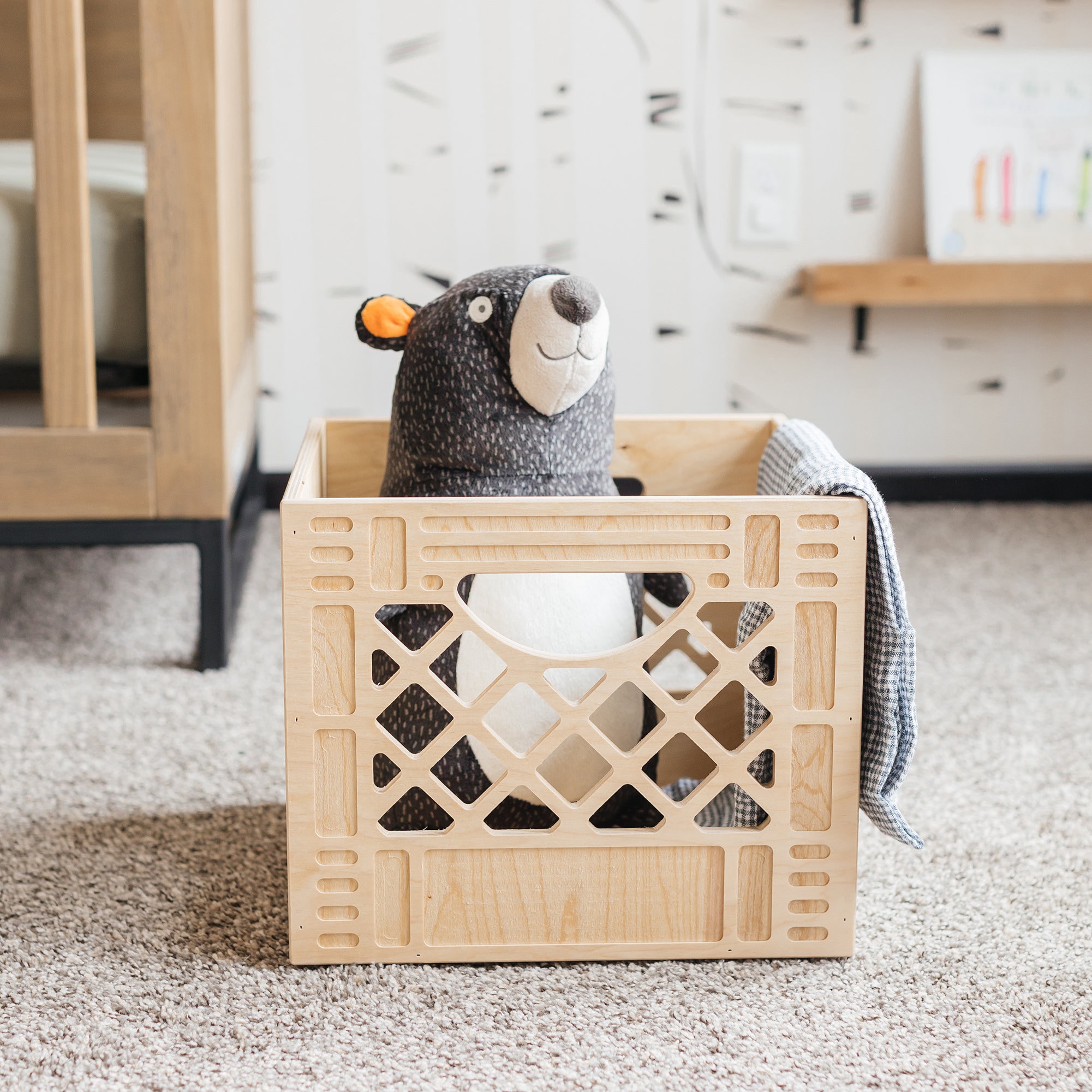 Wooden Milk Crate // Vintage Inspired Milk Crate // Replica