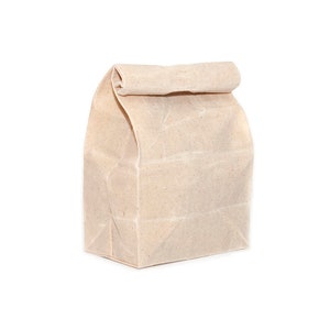 Lunch Bag // The Original Waxed Canvas Lunch Bag // Brown Bag Natural