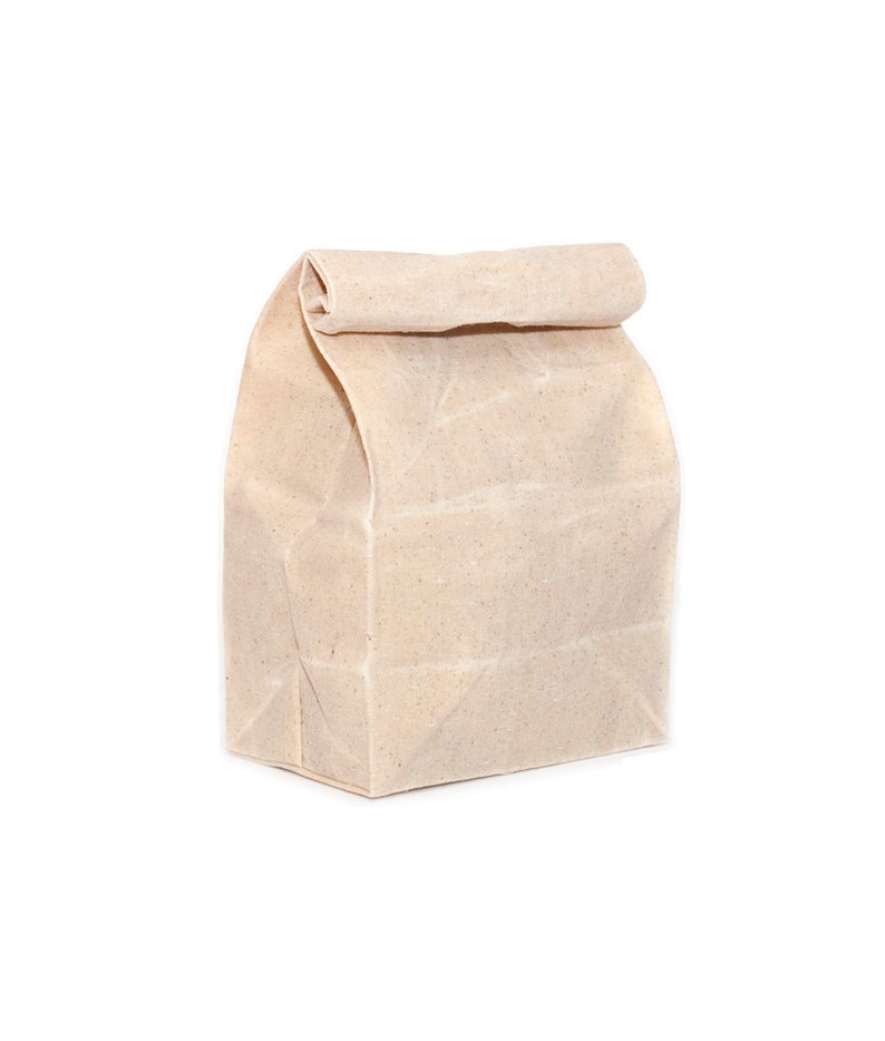 Lunch Bag // The Original Waxed Canvas Lunch Bag // Brown Bag Natural