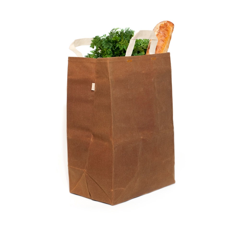 Grocery Bag // the Original Waxed Canvas Grocery Bag // Etsy