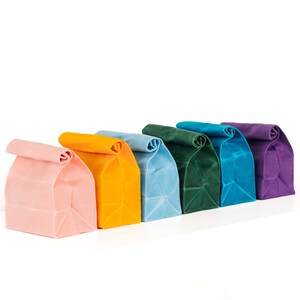 Lunch Bag // The Original Waxed Canvas Lunch Bag // Colorful Lunch Bags // Brown Bag Emerald