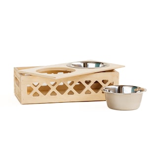 Pet Bowl // Apple Crate // Milk Crate Dog Dish // Food Storage for Pets // Cat Feeder image 10