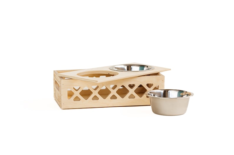 Pet Bowl // Apple Crate // Milk Crate Dog Dish // Food Storage for Pets // Cat Feeder image 10