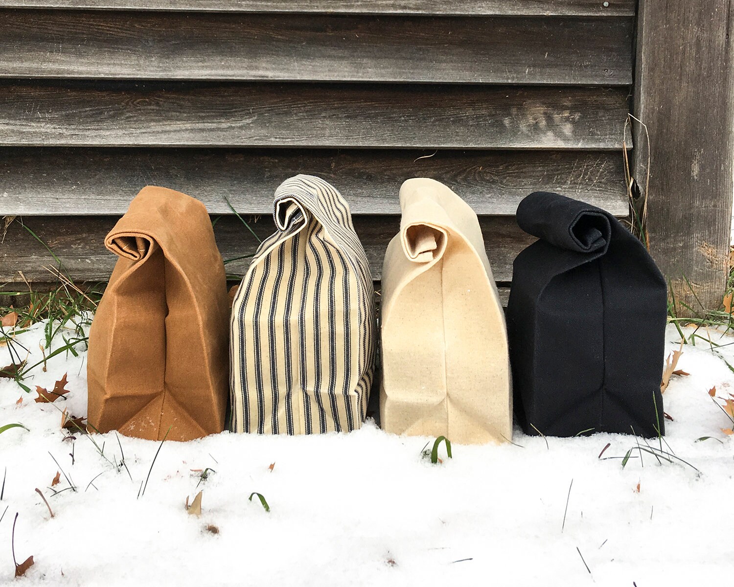 Lunch Bag // Brown Bag // Waxed Canvas Lunch Bag // Lunch Bags Etsy