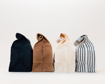 Lunch Bag // The Original Waxed Canvas Lunch Bag // Brown Bag