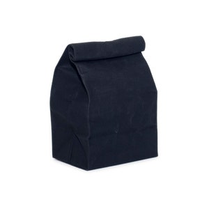 Lunch Bag // The Original Waxed Canvas Lunch Bag // Brown Bag Black