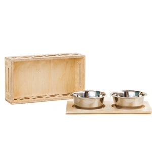 Small Pet Bowl // Apple Crate // Milk Crate Dog Dish // Food Storage for Pets // Cat Feeder image 5