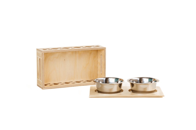 Small Pet Bowl // Apple Crate // Milk Crate Dog Dish // Food Storage for Pets // Cat Feeder image 5