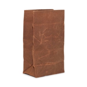 Lunch Bag // The Original Waxed Canvas Lunch Bag // Lunch Bag in Brown // Brown Bag image 5