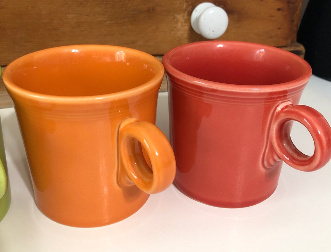 Vintage Fiesta Mugs Set of 4 Mugs as Shown Fiestaware Homer Etsy