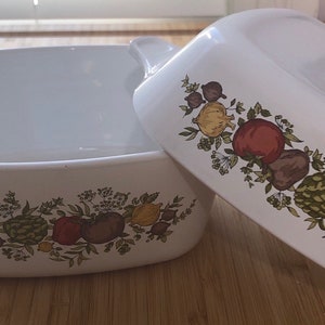 Vintage Corning Ware Spice of Life petite pans, set of two