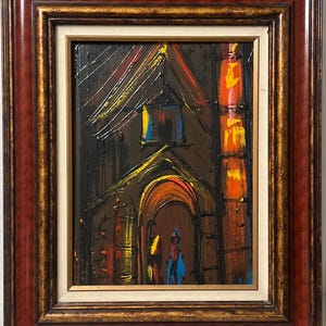 Vintage Original Signed Painting on board, Framed Original Art Work