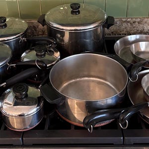 Vintage Revere Ware Copper Bottom Pots and Pans priced Individually - 1960s Kitchenware