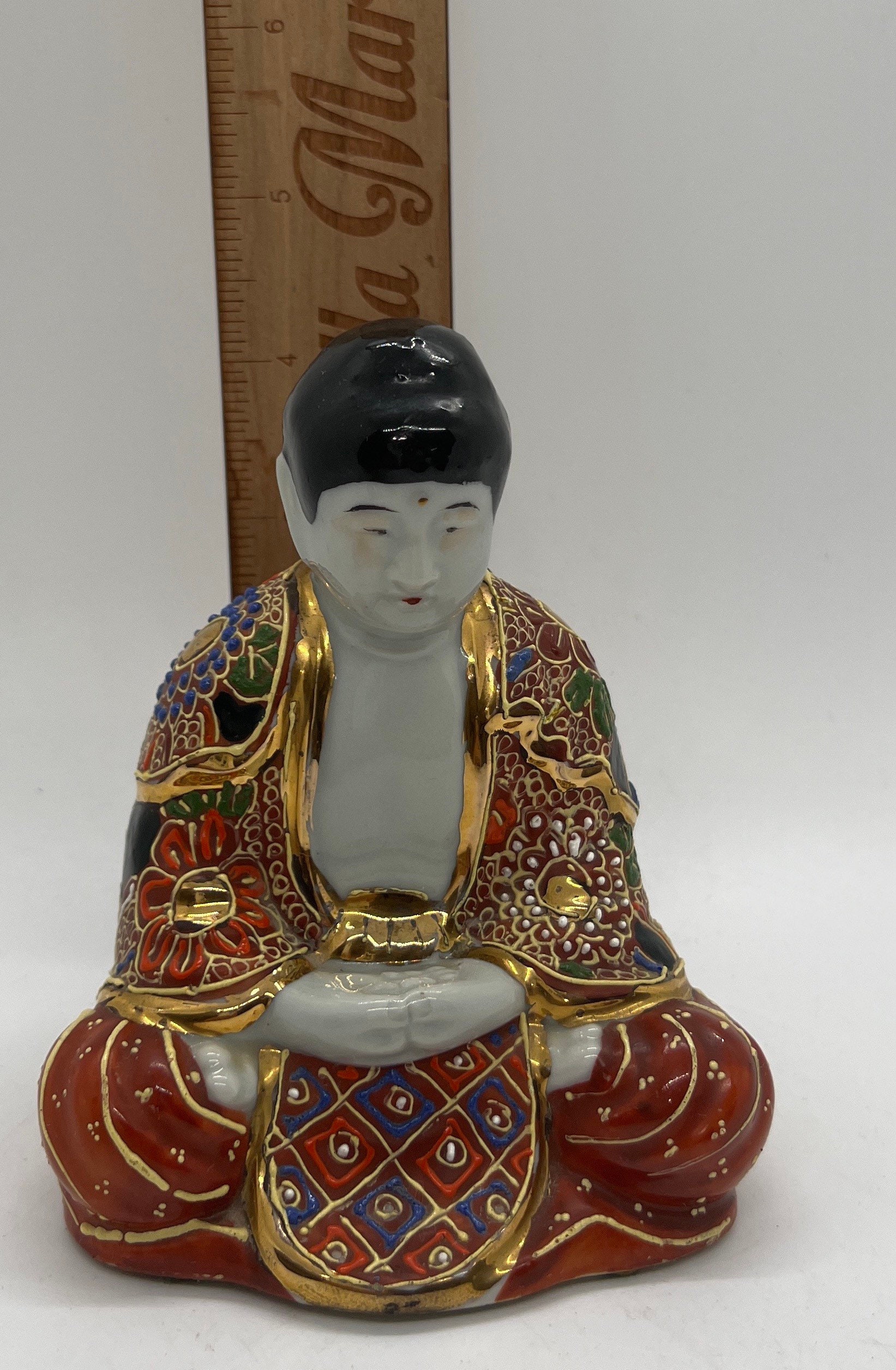 Japanese Satsuma Figurine Buddha Knick Knacks Asian Etsy