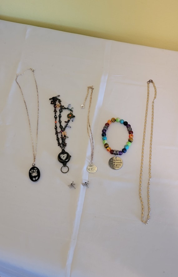 Unique Assortment of Jewely, Sterling Silver Neckl