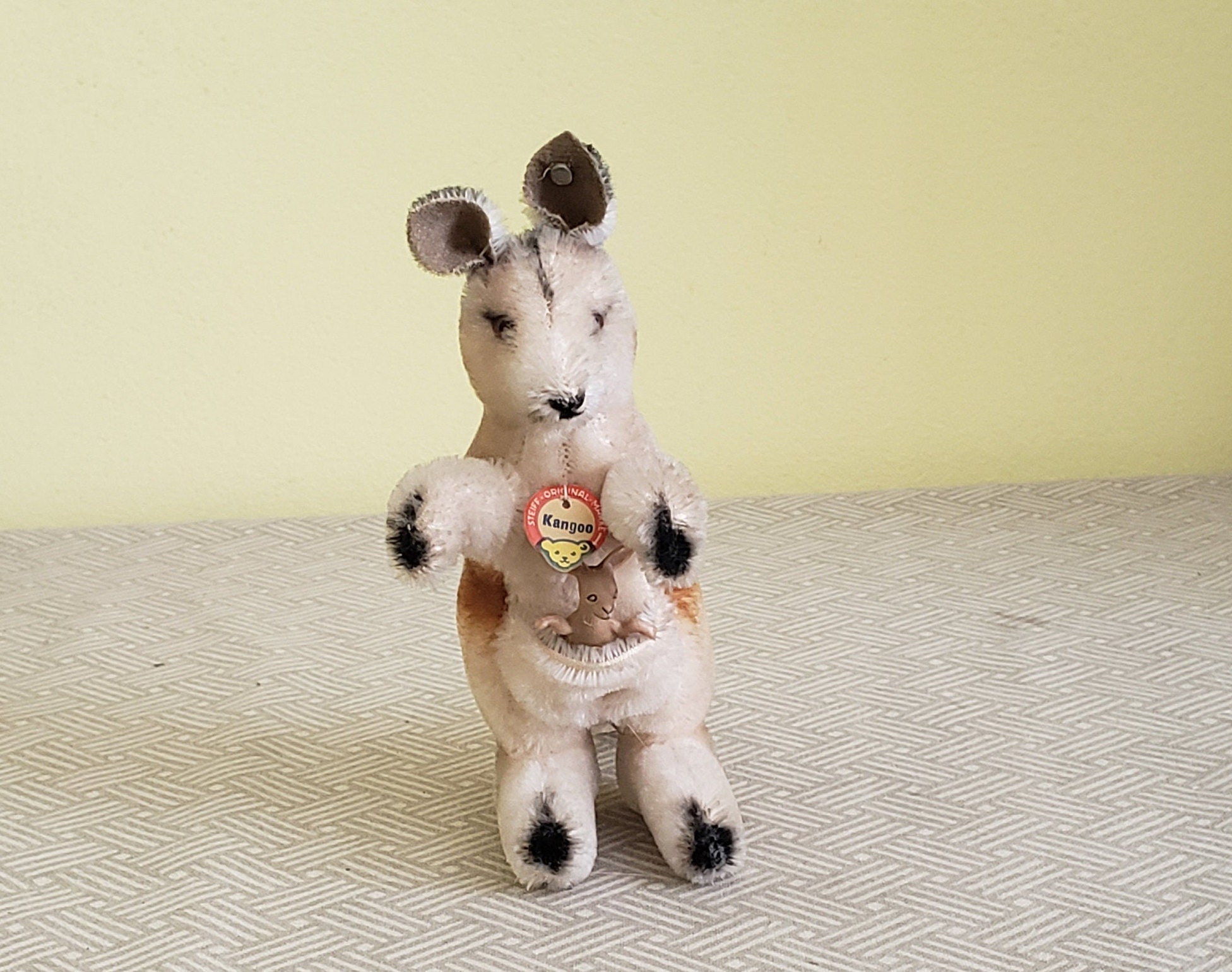 Buy Rare Vintage Steiff 6 Tall Kangaroo kangoo With Button Chest