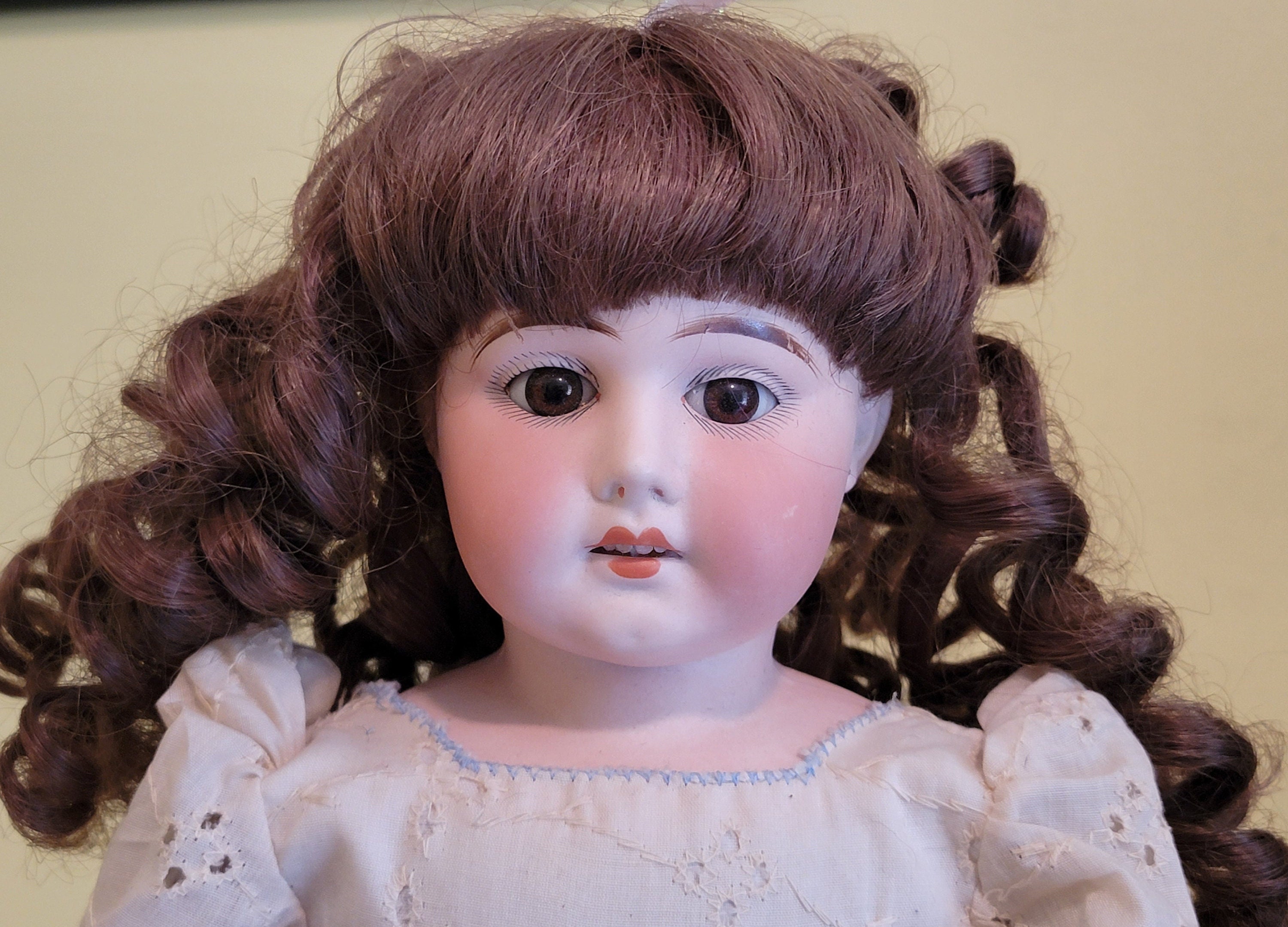 Antique 20 Bisque Head German Doll W/antique Clothing Etsy