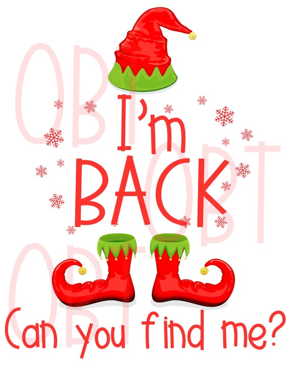 I'm Back Elf Design Printable Letter for Child | Etsy