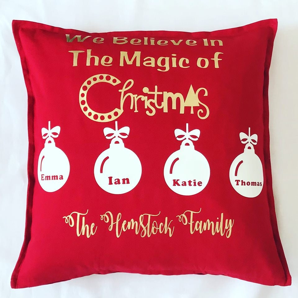 Christmas Cushion Personalised Christmas Cushion cover Etsy