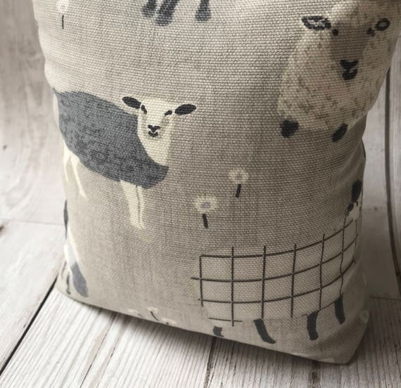 Sophie Allport ~ SHEEP ~ cute tissue//hankie holder 100/% cotton ~ grey