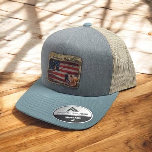 Duck Hunting Hat - Mallard - Yellow Lab - American Tradition - American Flag - Black Lab - Labrador - Adjustable Snapback - Trucker Hat