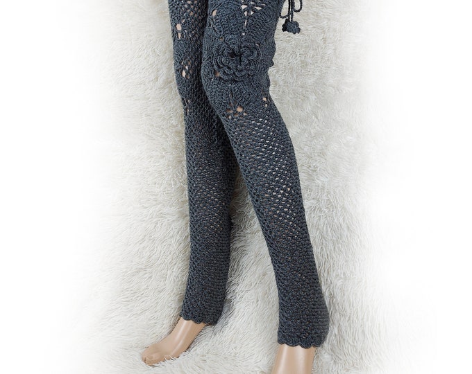 Over knee leg warmers, boho thigh high leggings, crochet winter long leg warmers, gift for her