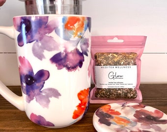 Handcrafted Pink Ceramic Tea Set With Infuser: Lovely Gift For - View #7