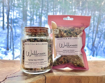 Wellness Tea – Organic Loose Leaf Herbal Blend with Elderberry, Echinacea & Eucalyptus