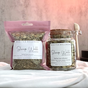 Sleep Well Tea - Organic Loose Leaf Herbal Tea for Relaxation with Chamomile, Catnip, Skullcap, Spearmint | Relaxation Gifts for Women