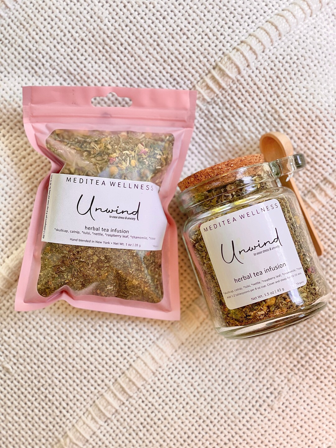 Unwind Herbal Infusion for Anxiety Organic Looseleaf Medicinal Herbal