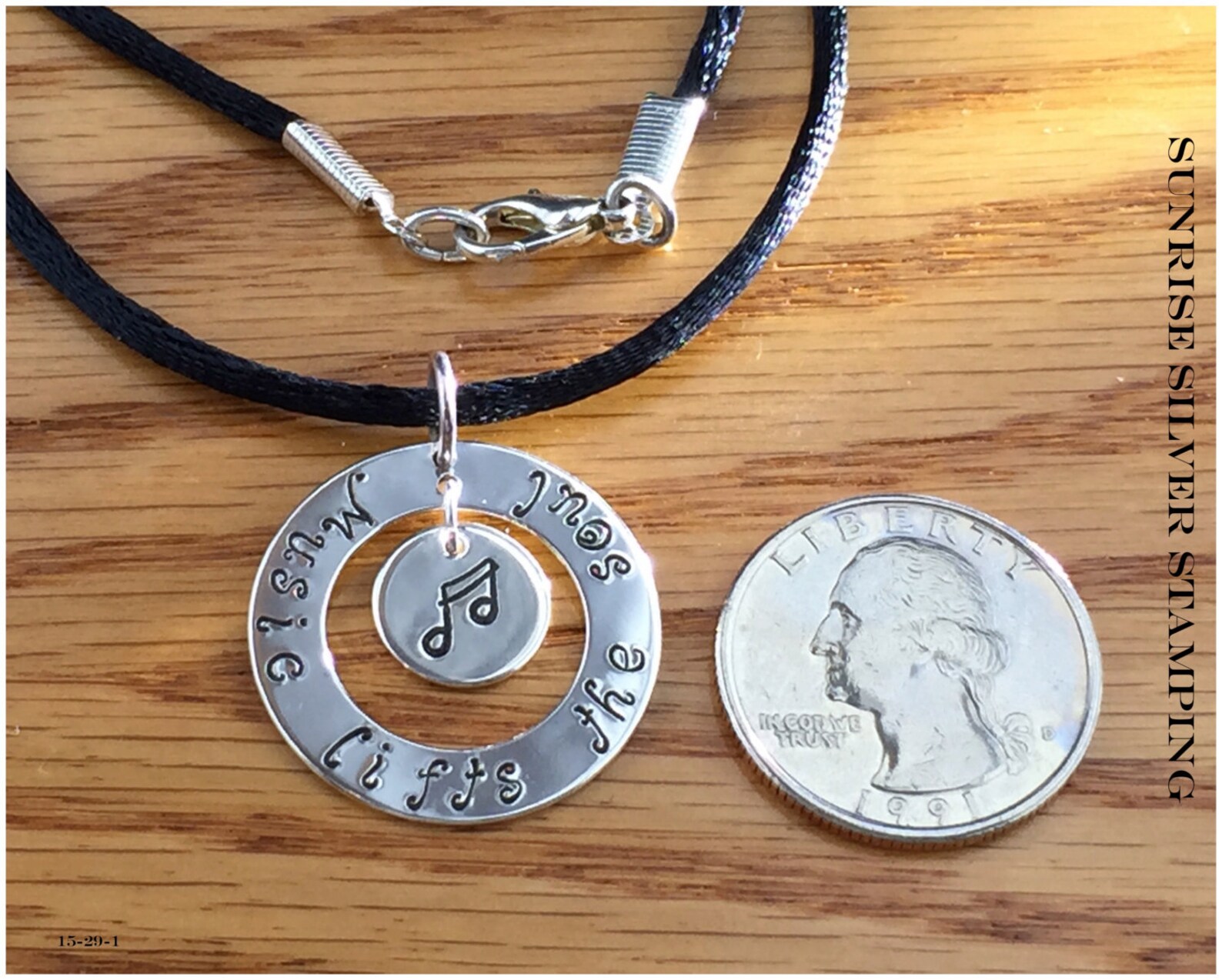 Silver Music Necklace Pendant Sterling Silver Music Jewelry Etsy