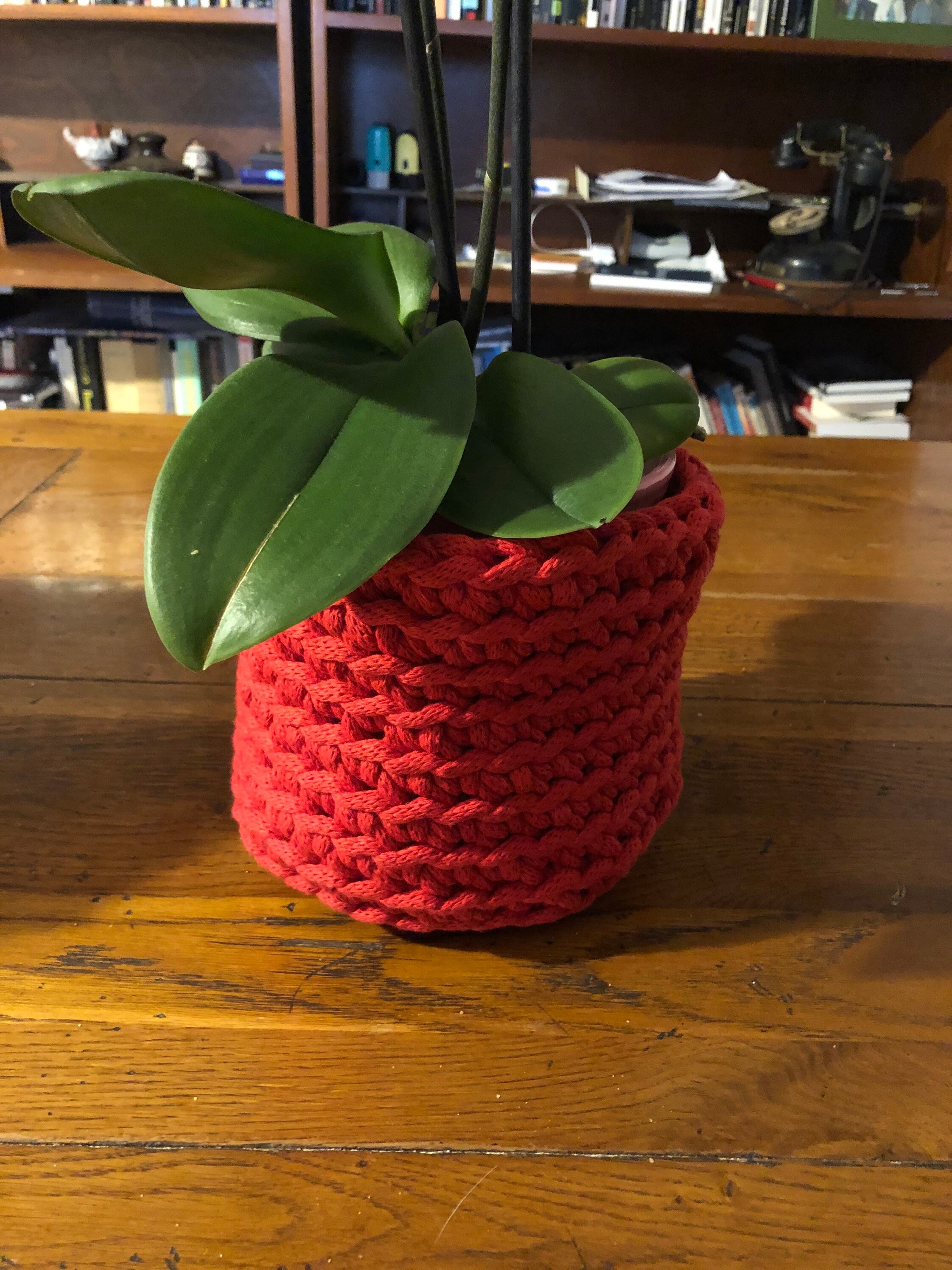 Corbeille ou Cache Pot en Tissu Recyclé